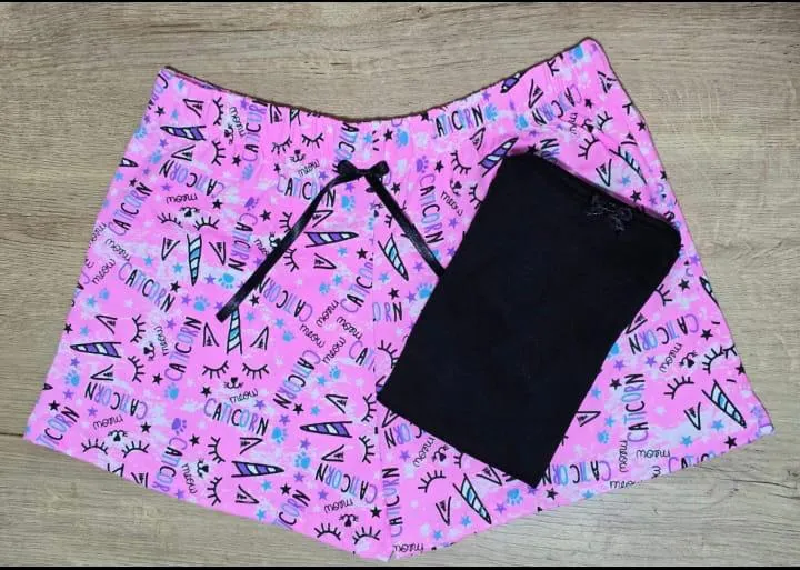 Pijama En Short Para Dama Con Lindo Estampado